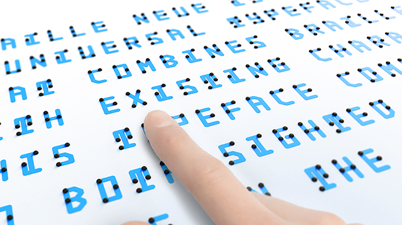 Touchable Typeface Ingenious Fonts Combine Visual And Braille Characters
