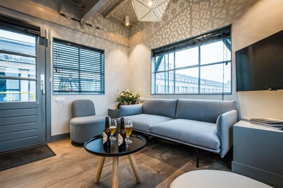 Stay High 3Story Container Apartment Built into a Crane in Amsterdam