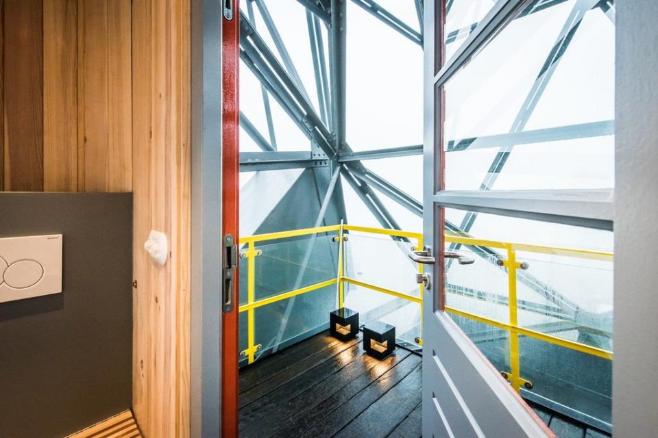 Stay High 3Story Container Apartment Built into a Crane in Amsterdam
