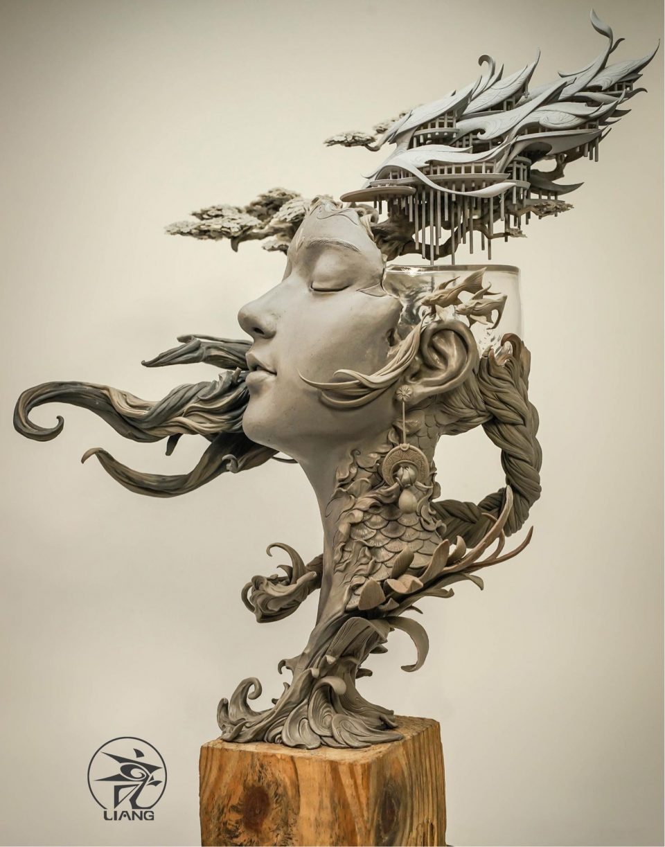 Mindful Sculptures Morphing Chinese Busts Blend Portraiture