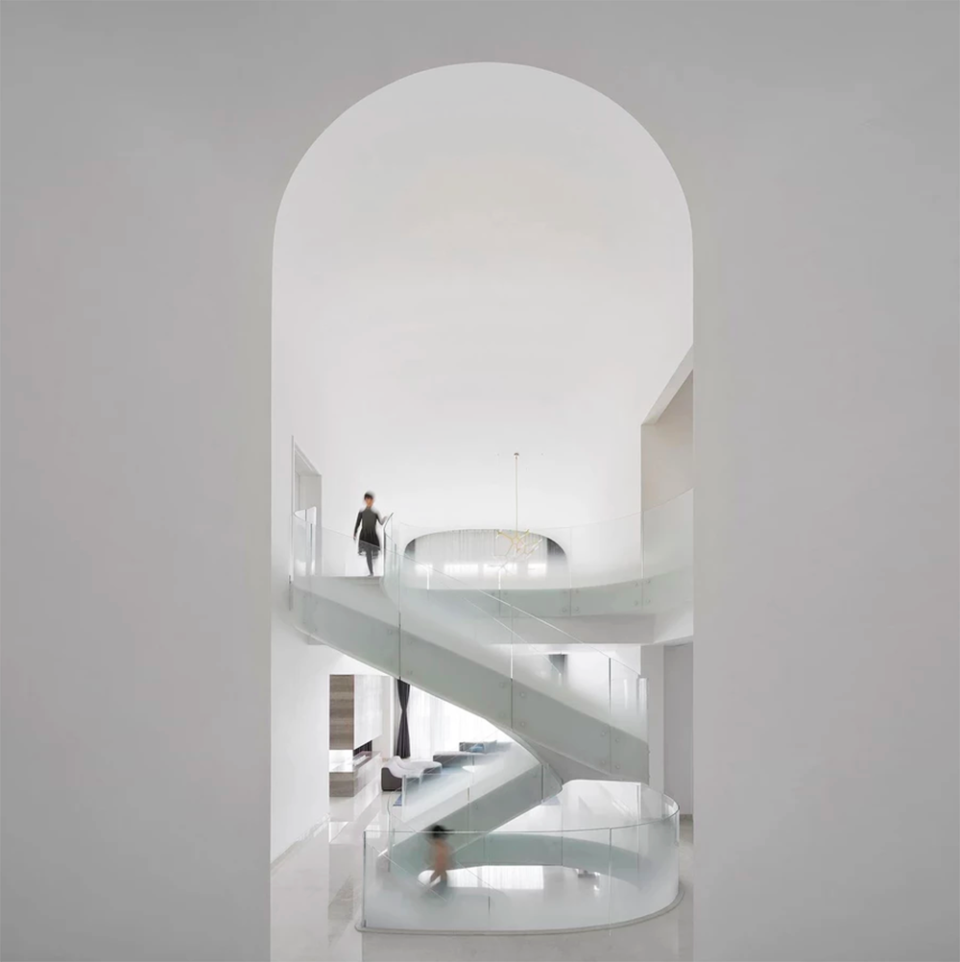 Cloud-like Circular Staircase Stands at the Center of This Chinese ...